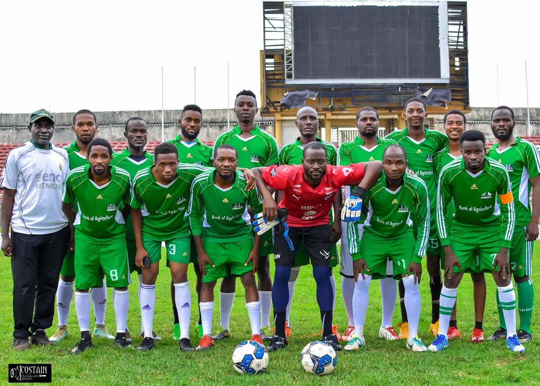 Novelty Match between BOA Football Club and FIRS Football Club in honour of Mr Micheal Agbayekhai, GM, Corporate Services as part of activities marking his retirement