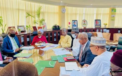 Meeting with the Honourable Minister of Agriculture and Rural Development, Dr. Mohammed Mahmood Abubakar alongside the Minister of Finance, Budget and Planning, Mrs. (Dr.) Zainab Shamsuna Ahmed and the Stakeholders of Bank of Agriculture Limited in Abuja