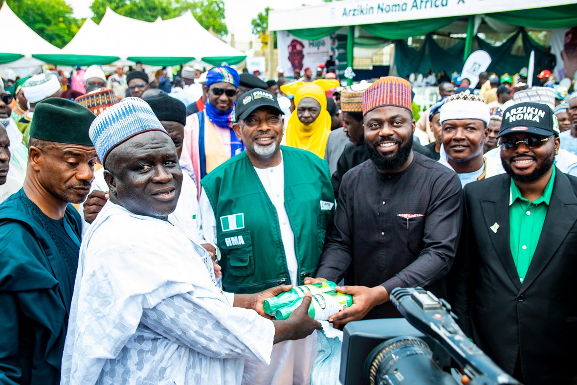 BOA MD/CEO Ayo Sotinrin at the flag-off of the Renewed Hope Smallholder Support and Value Chain Programme in Zaria, Kaduna State.
